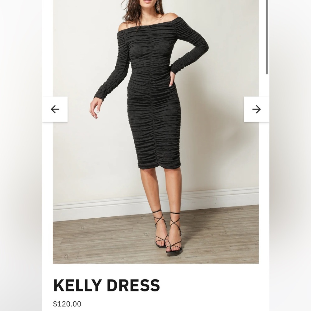 NWT Line and Dot - KELLY Long sleeve DRESS Black - from Revolve - Cocktail Dress